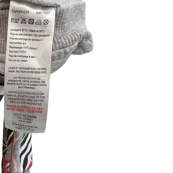 Kenzo Paris Kids‎ Zip-Up Jacket Sweatshirt Tiger Print Embroidered Gray Size 18M - Picture 12 of 13